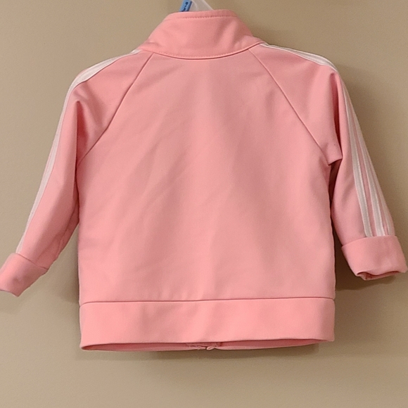 Adidas pink nylon zip up sweater - Picture 2 of 6
